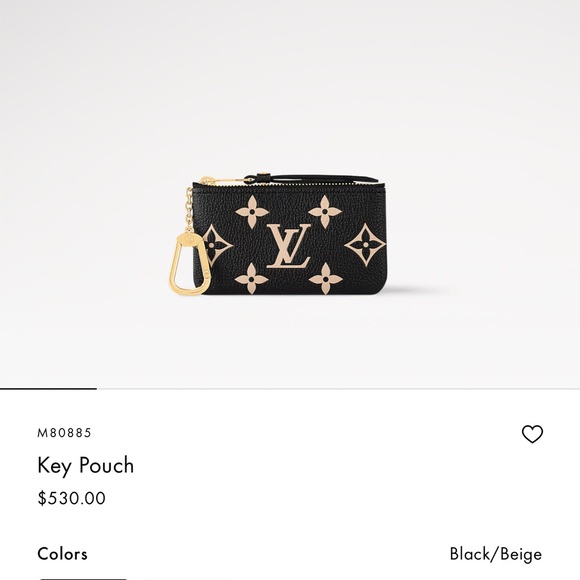 Louis Vuitton Black and Beige Key Pouch - Picture 1 of 7